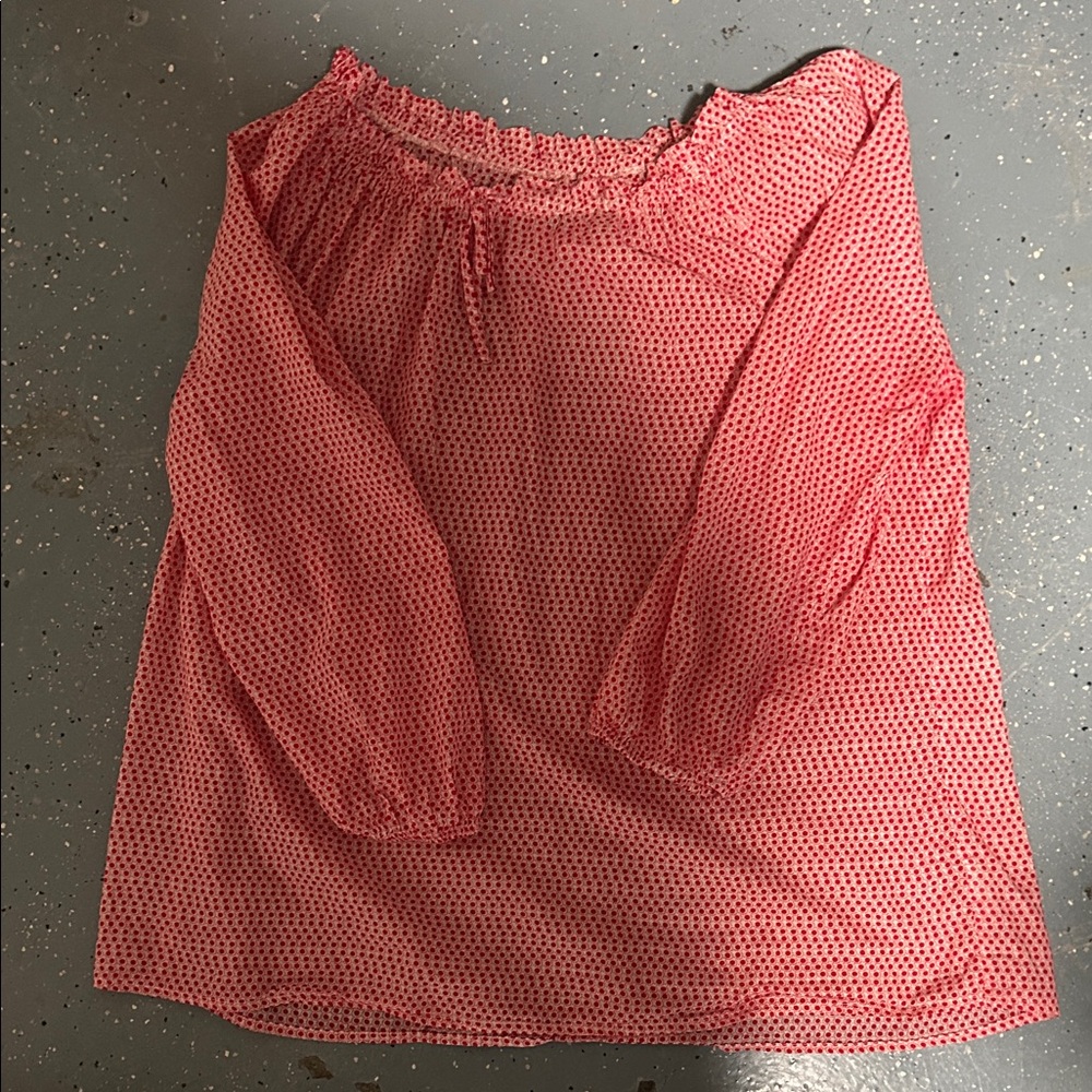 GAP Red Polka Dot Blouse